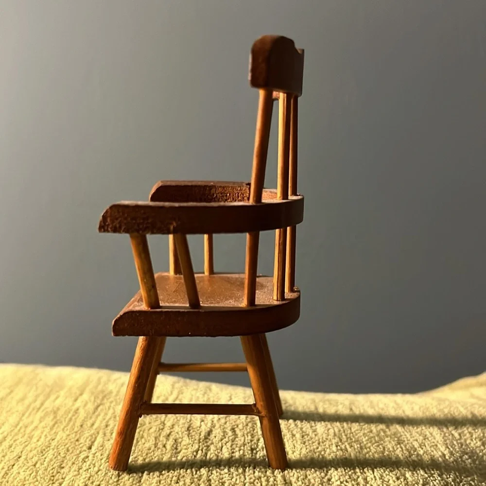 Vintage Shackman Doll House Miniature Chair Japan Windsor Captains Chair
